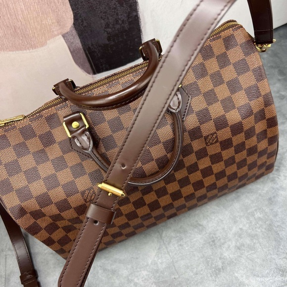 🌵Authentic Louis Vuitton Speedy 35 Bandouliere Damier Ebene🌵 - Picture 4 of 17